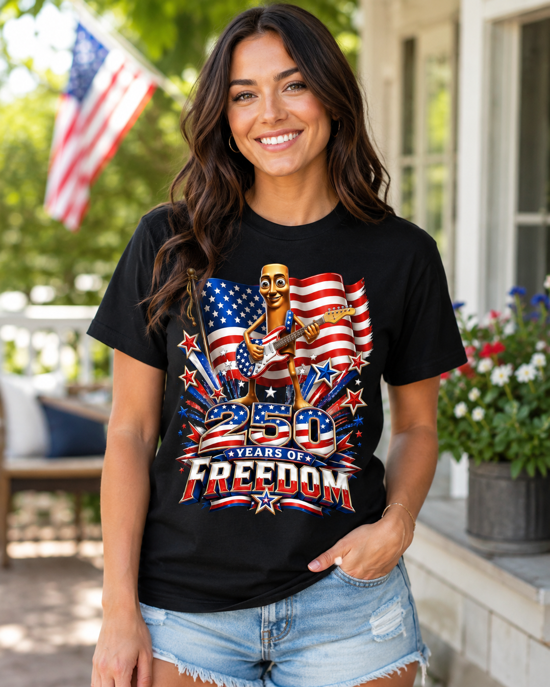 USA 250 Years of Freedom 4th of July Brainrot Meme T-Shirt