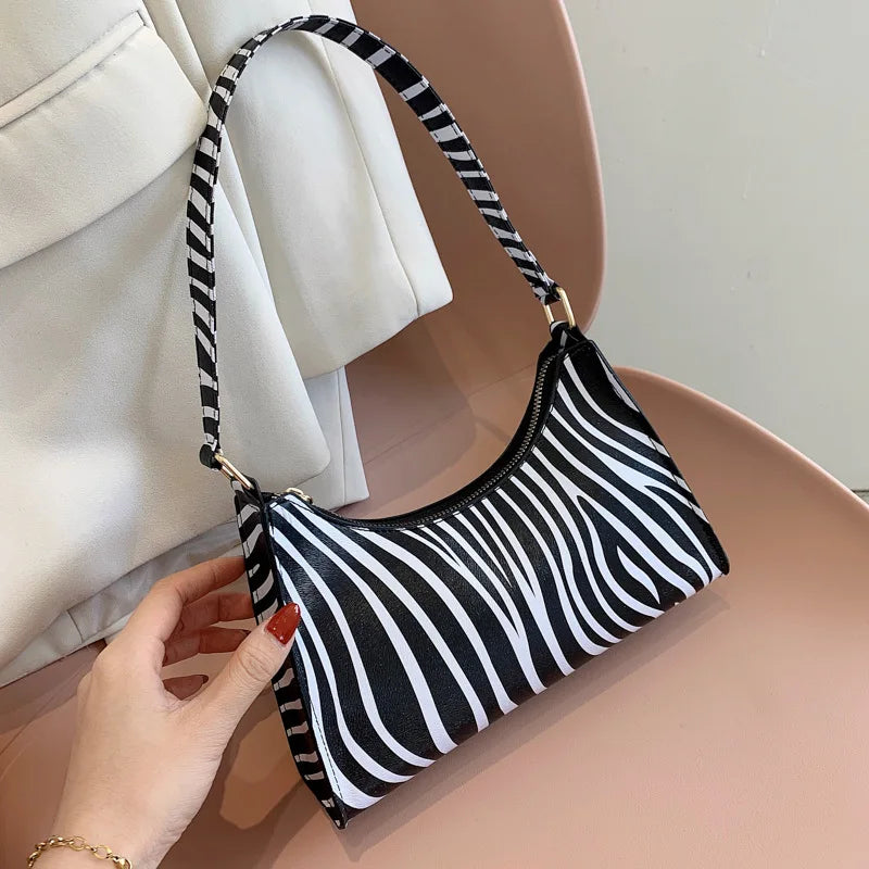 Animal Print PU Leather Shoulder Bag for Women