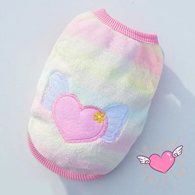 Winter Dog Vest Sweater for Small Dogs & Cats – Warm Flannel Jacket