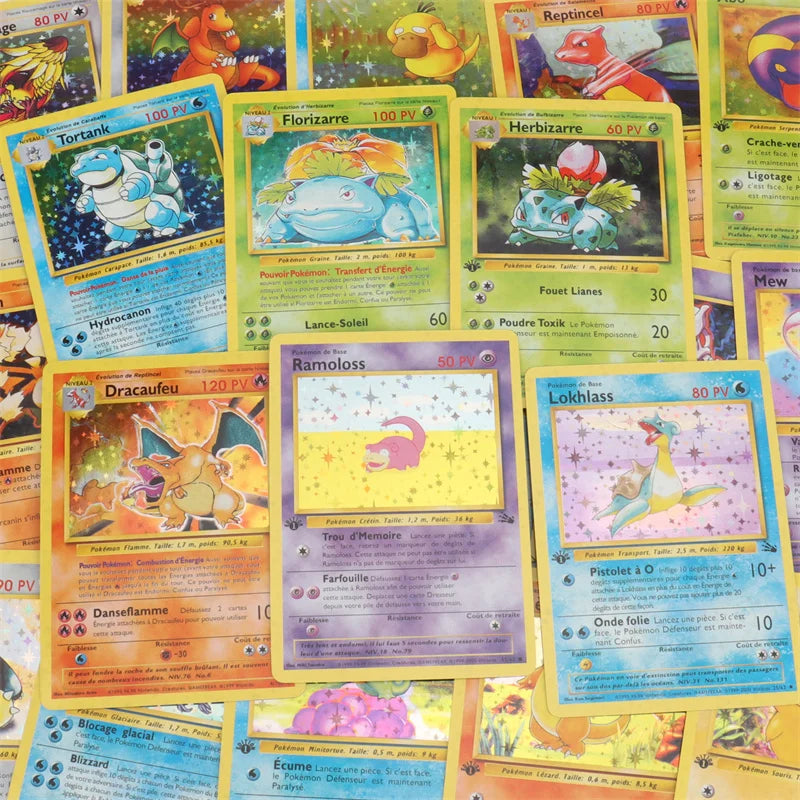 French Version 1996 Year 1st Edition Pok Mon Card Charizard Pikachu Mewtwo Blastoise Collecting Toys