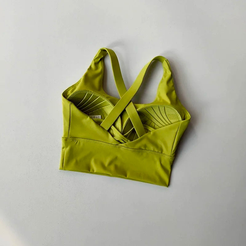 High-Impact Sports Bra – Shockproof Fitness Bra with Built-In Cup