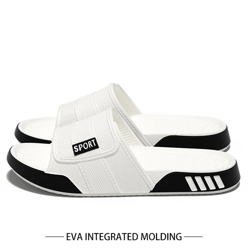 Men's Sport EVA Slippers – Soft Sole Plus Size Indoor & Outdoor Slides