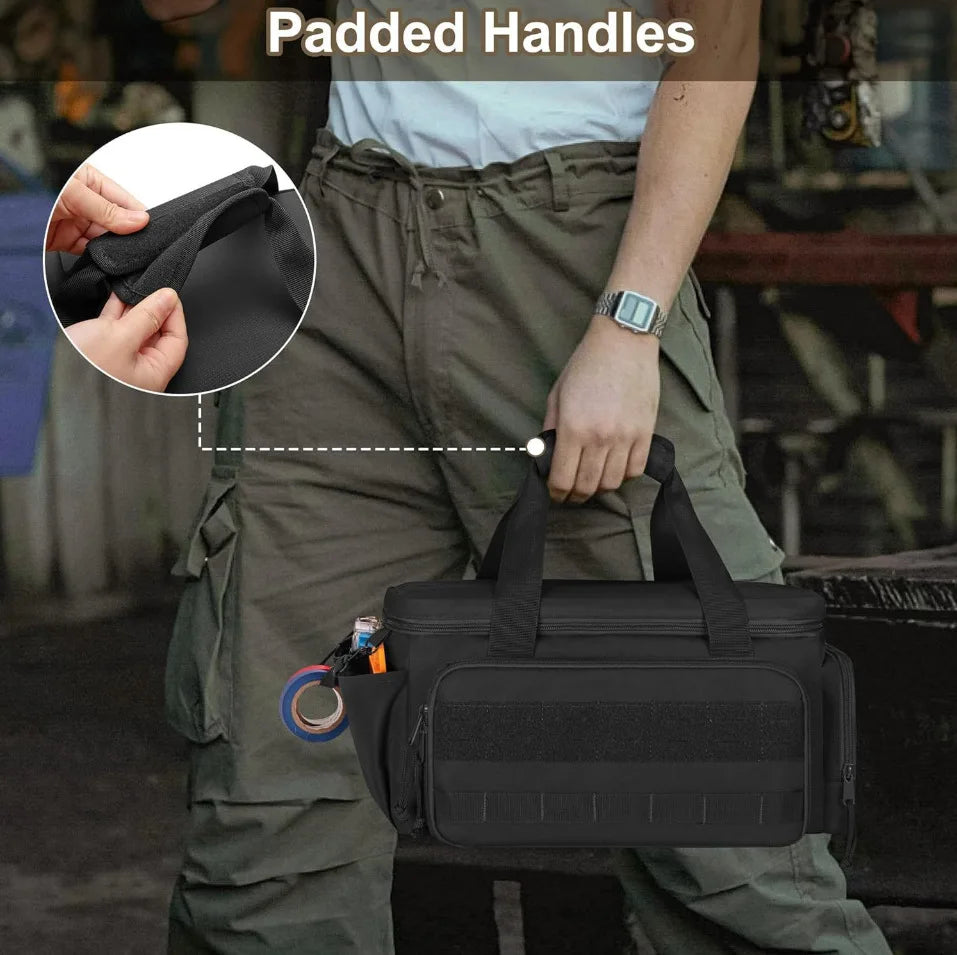 Heavy Duty Tactical Tool Bag – Multipurpose Work Organizer with Non-Slip Base