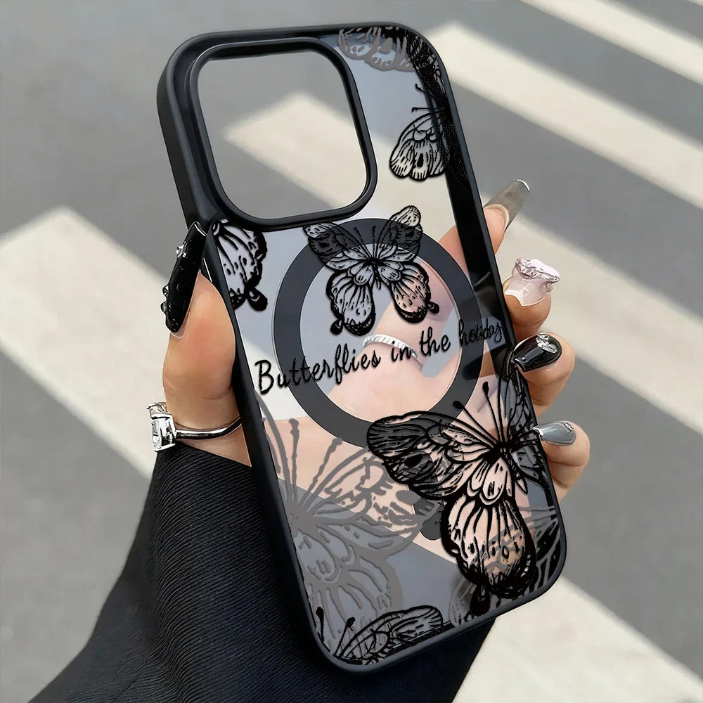 Leopard Print Phone Case Iphone 17 Pro 16 15 13 12 11 14 Max Matte Magsafe Magnetic Wireless Charge