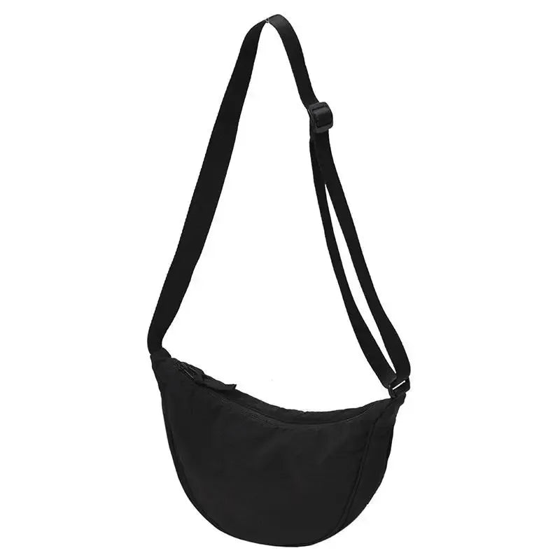 Nylon Crescent Shoulder Bag for Women – Casual Crossbody