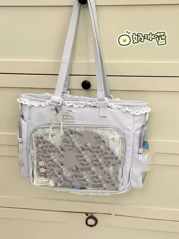 Anime Ita Bag Large Shoulder Crossbody Bag with Clear Window