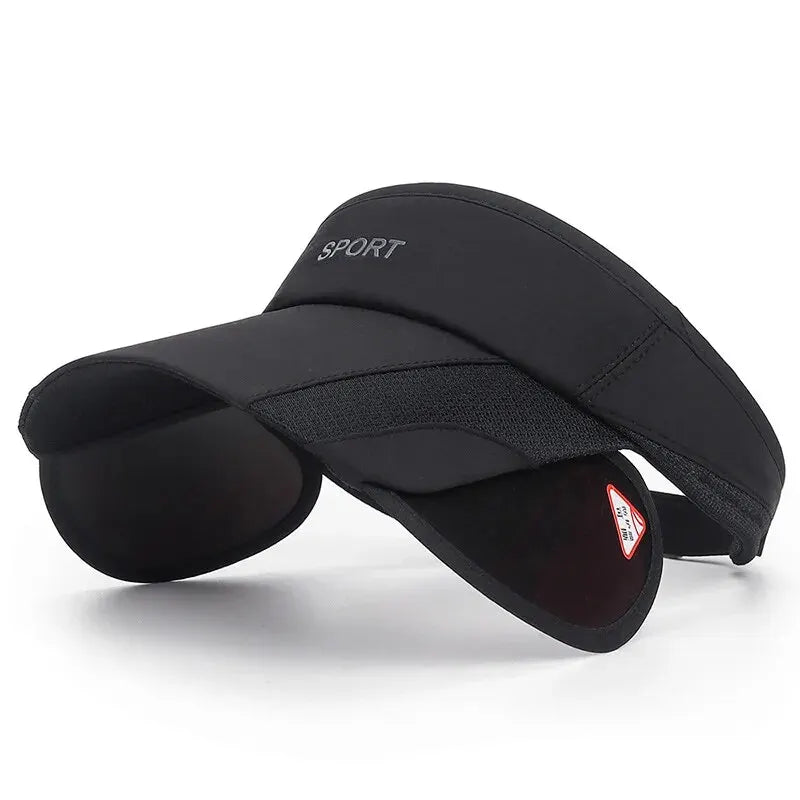 Sport Sun Visor Cap with Retractable UV-Shield Brim