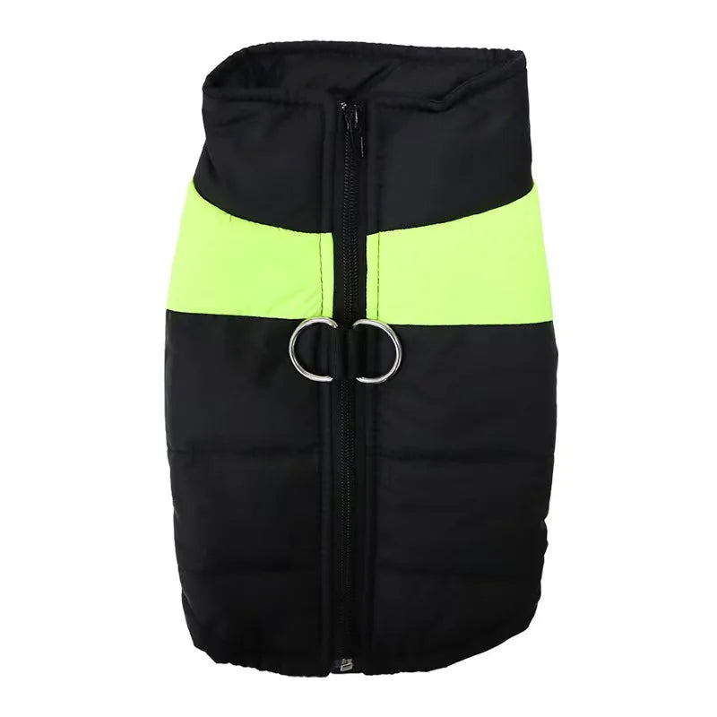 Waterproof Padded Dog Jacket Winter Vest with Zipper