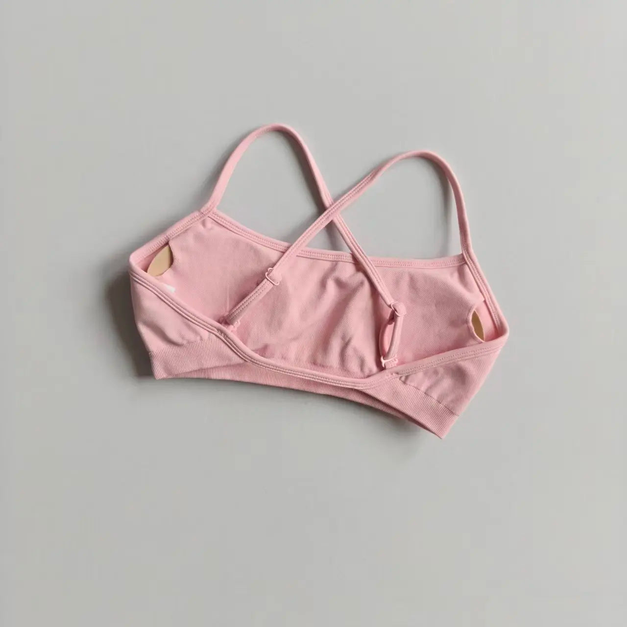 Seamless Cross-Back Sports Bra Women Shockproof Gathering Yoga Crop Top