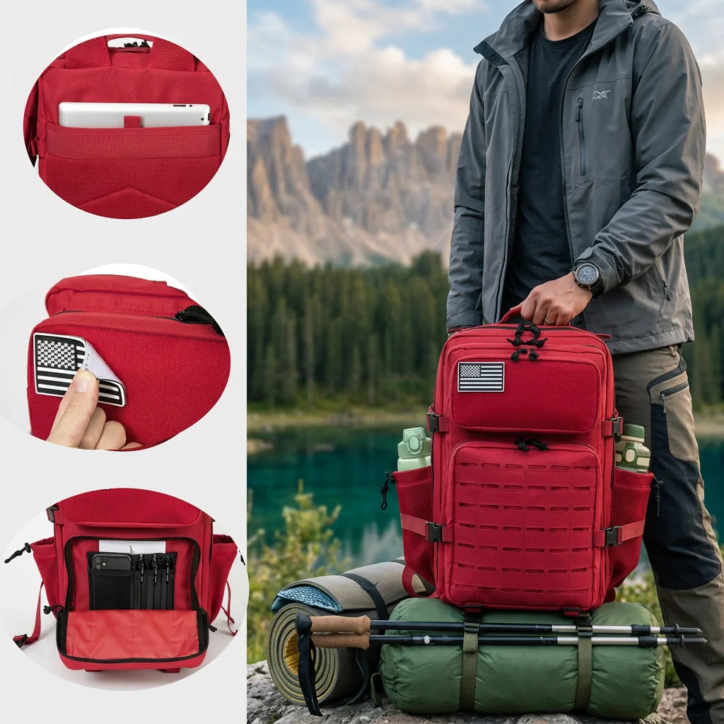 45L Tactical Backpack – MOLLE Hiking & Camping Bag for Men
