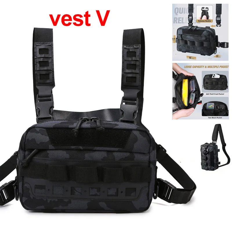 Tactical Chest Rig Bag – Outdoor Vest Pack for Hiking & Camping