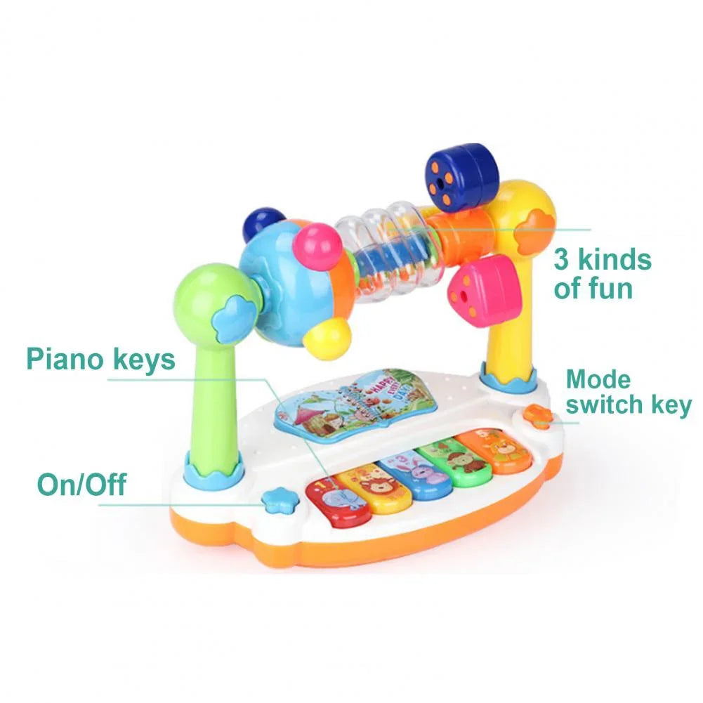 Baby Piano Toy with Rotating Music, Lights & Sound