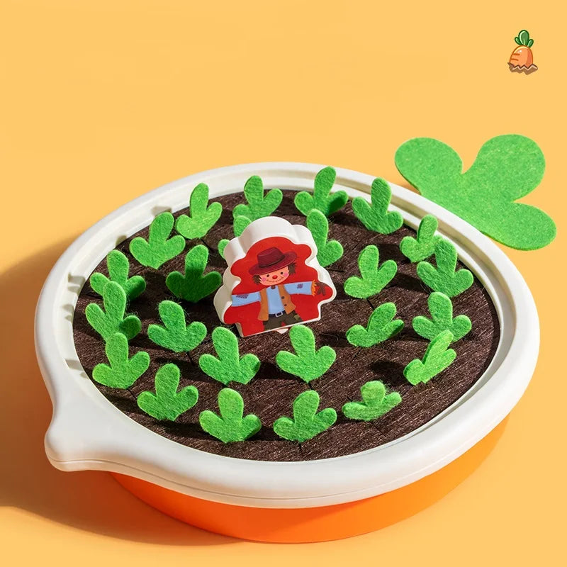 Montessori Pull Carrot Farm Toy for Toddlers