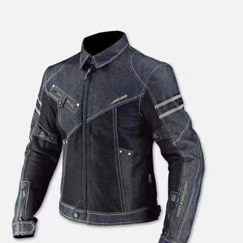 Komine JK-006 Mesh Motorcycle Jacket – Breathable Denim Racing