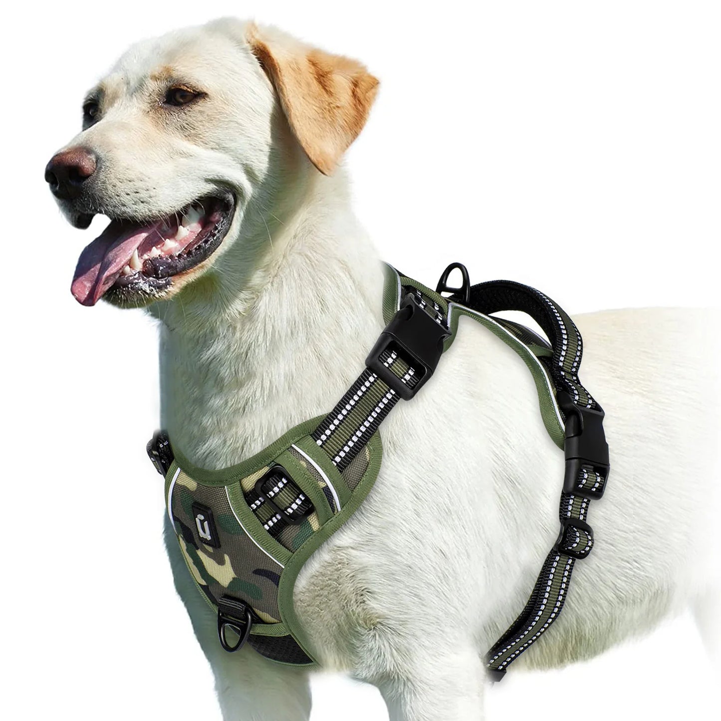 No Pull Dog Harness – Adjustable Soft Padded Vest with Control Handle