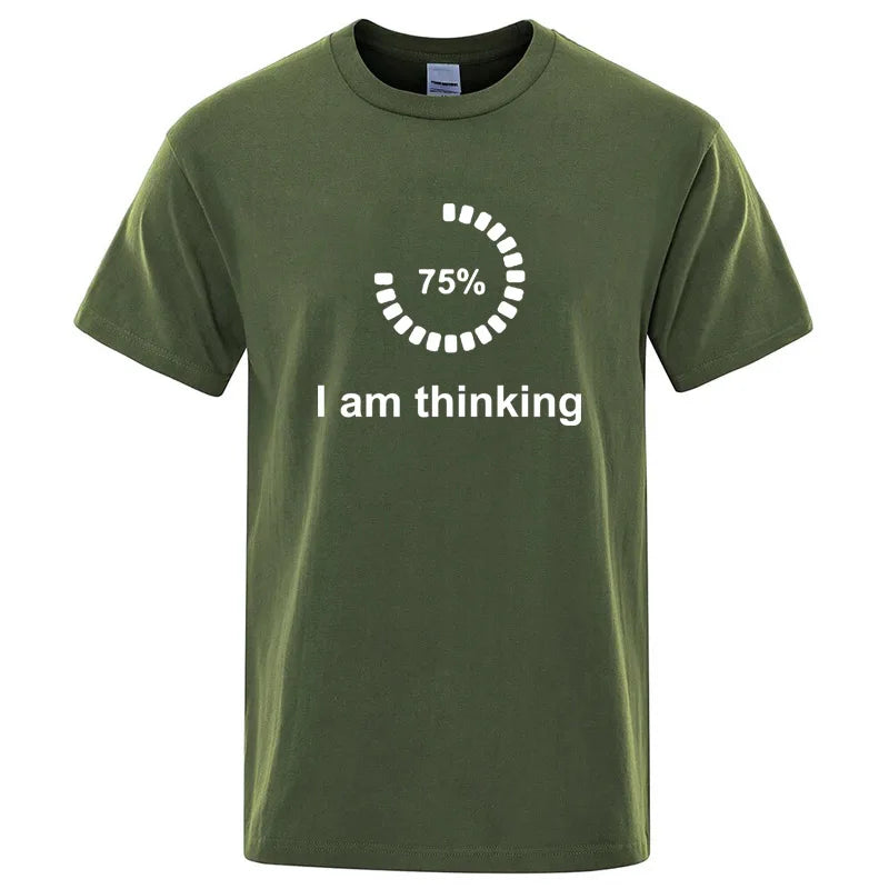 I'm Thinking Graphic T Shirt Funny Cotton Blend Tee