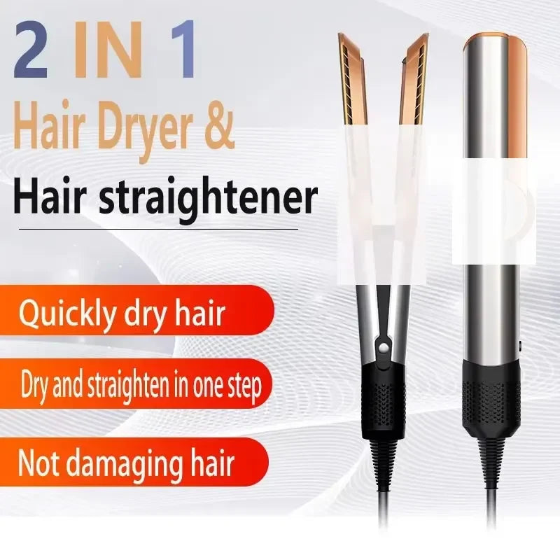 2-in-1 Hair Dryer & Straightener with Negative Ion Technology