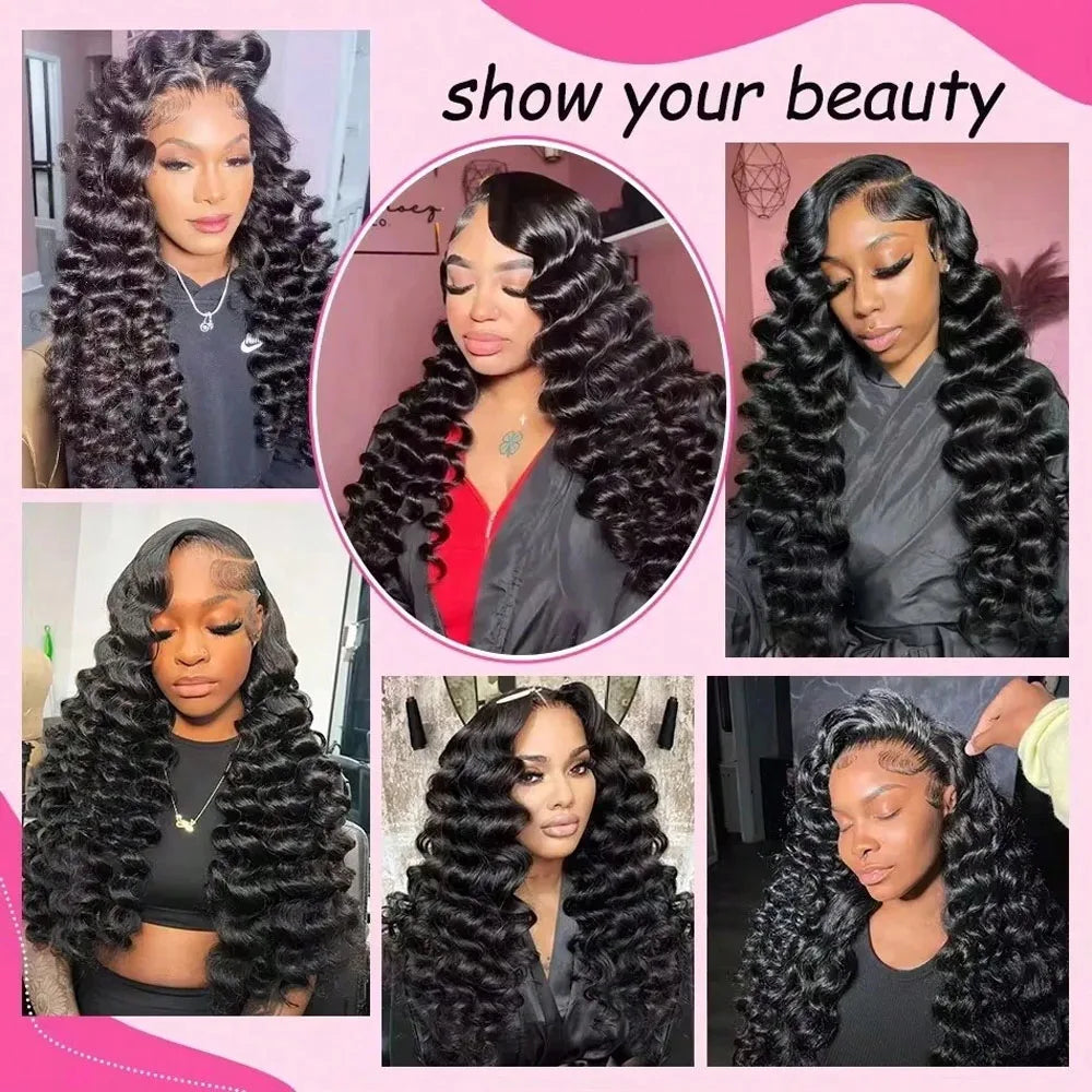 Loose Deep Wave Lace Front Wig – HD Lace Human Hair Natural Black