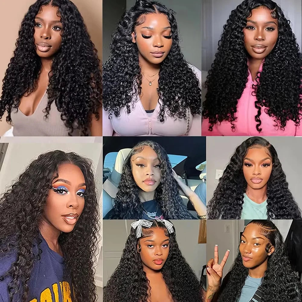 Burmese Curly Deep Wave Human Hair Wig – 13x4 HD Lace Front, 200%/250% Density