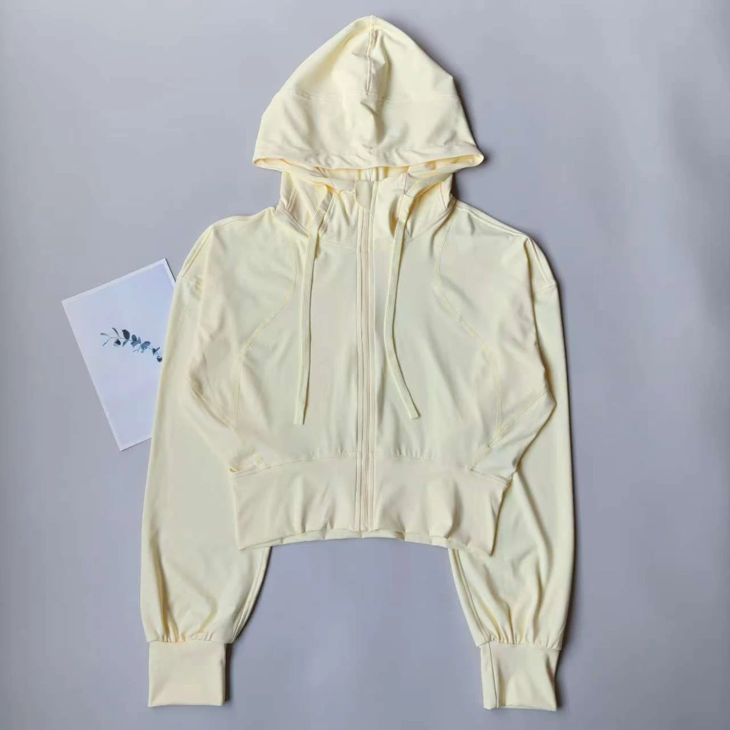Women's Cropped Hooded Running Jacket – Zip-Up Activewear