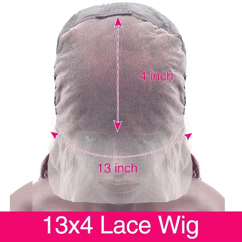 13x4 HD Lace Front Wig 99J Burgundy Body Wave Human Hair 250 Density