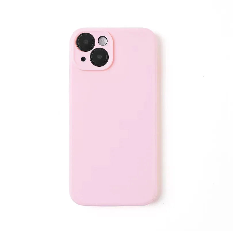 Luxury Liquid Silicone Phone Case Iphone 13 Mini 14 15 Pro Max Plus Candy Color Soft Back Cover