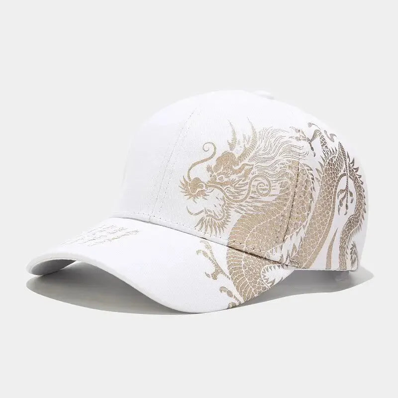 Dragon Embroidery Baseball Cap – Chinese Style Unisex Hat