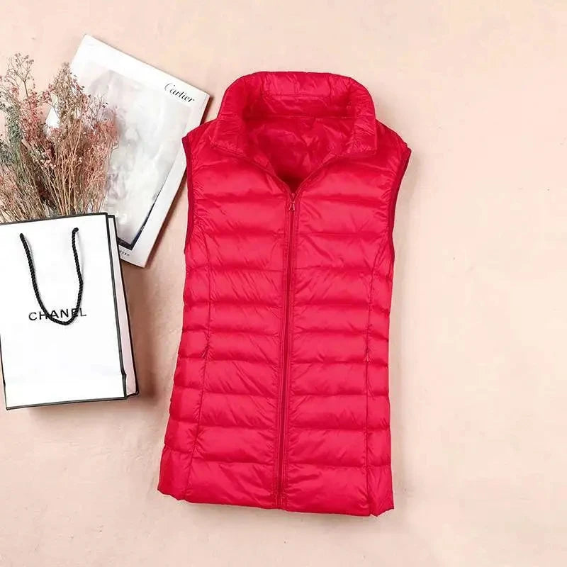 Women's Lightweight Puffer Vest – Sleeveless Down Waistcoat