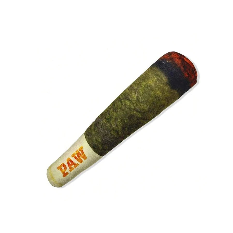 Cigar Design Squeaky Dog Toy - Funny Plush Chew Toy for Small Dogs