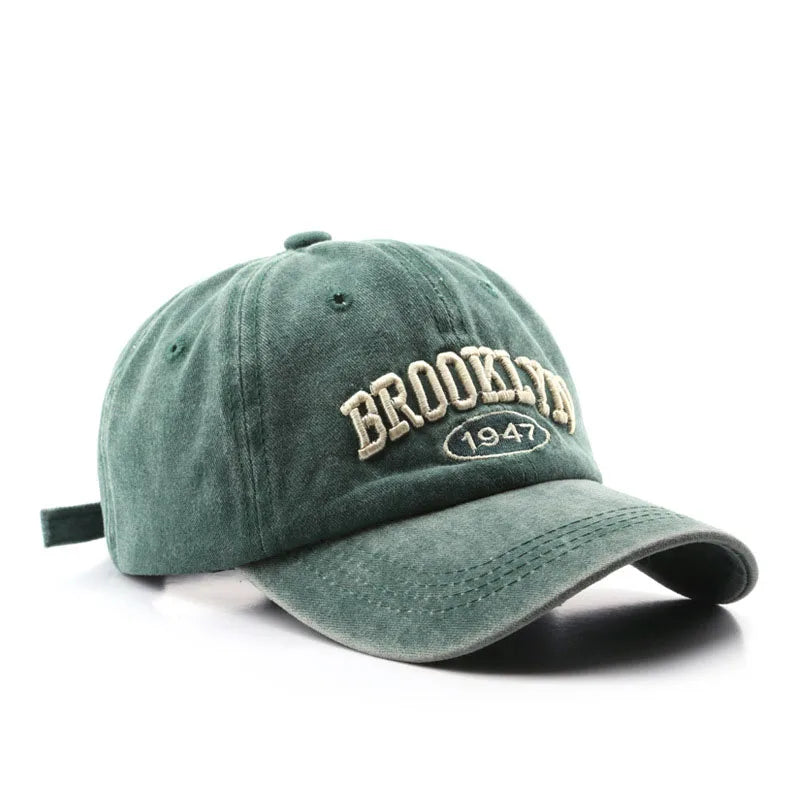 Brooklyn 1947 Embroidery Baseball Cap – Unisex Adjustable Cotton Hat