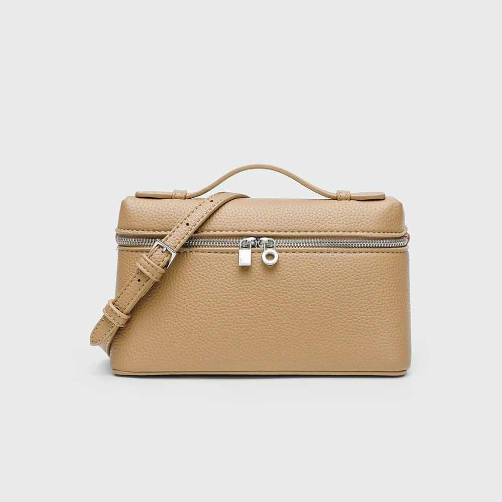 Mini Lychee Grain Leather Crossbody Bag for Women