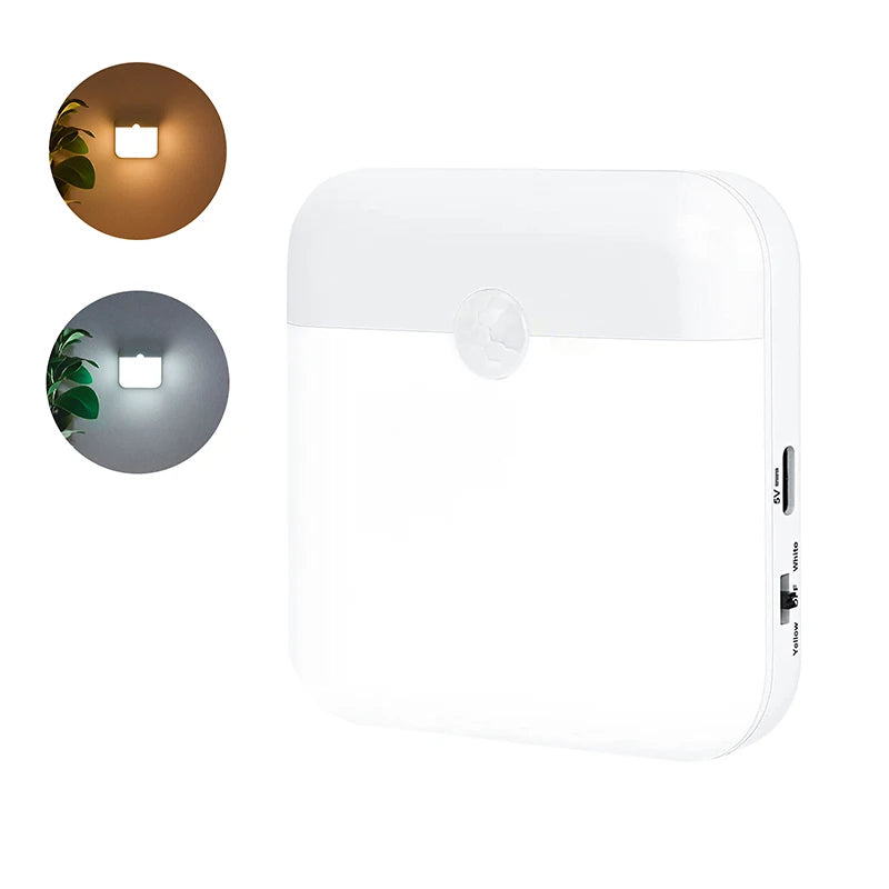 Led Smart Human Body Sensor Night Lights Emergency Automatic Lighting Usb Charging Wireless Magentic