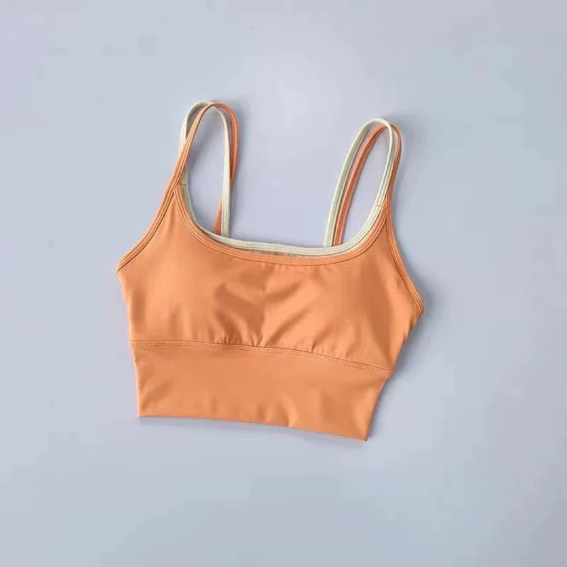Women's Padded Sports Bra – Shockproof Support Yoga Fitness Top