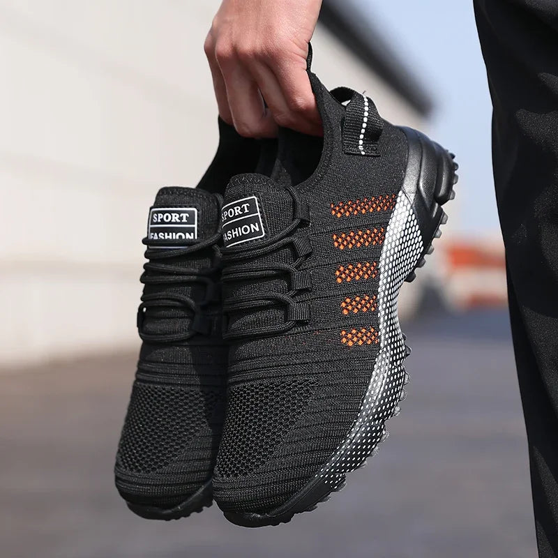 Men's Mesh Slip-On Sneakers – Lightweight Breathable Casual Shoes