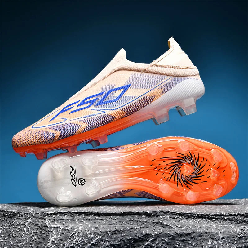Men's High-Top FG Soccer Cleats – Non-Slip Firm Ground Football Boots