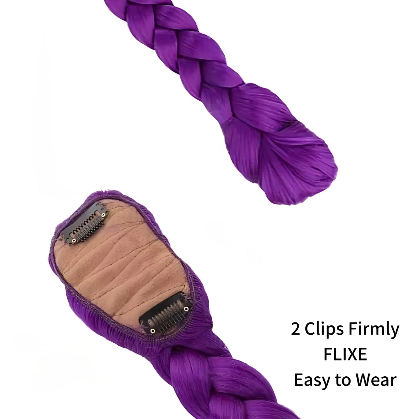 Braided Ponytail Hair Extension 26 Inch Clip-In Synthetic Braid