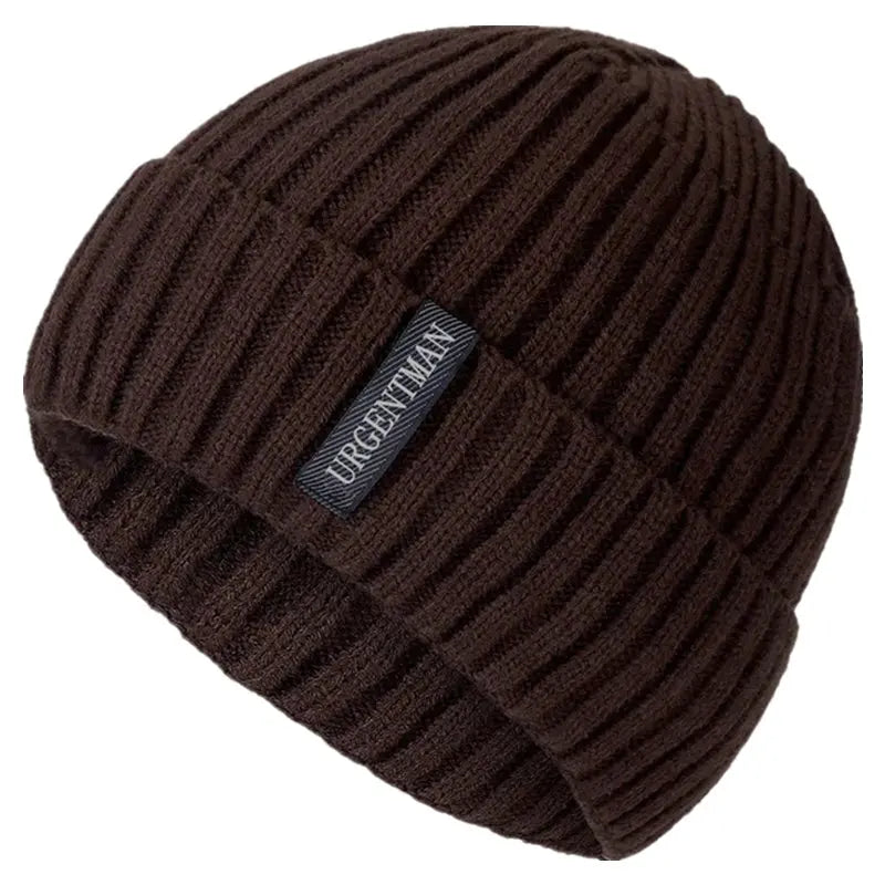 Fur-Lined Knit Beanie Hat – Unisex Winter Warmth