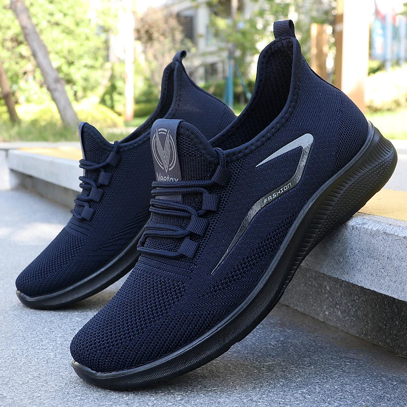Men's Lightweight Mesh Sneakers Casual Lace-Up Sports Shoes
