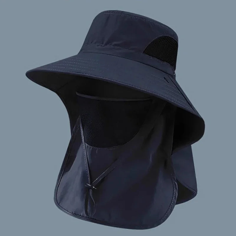 UV Protection Sun Hat with Face Cover – Unisex Outdoor Bucket Hat