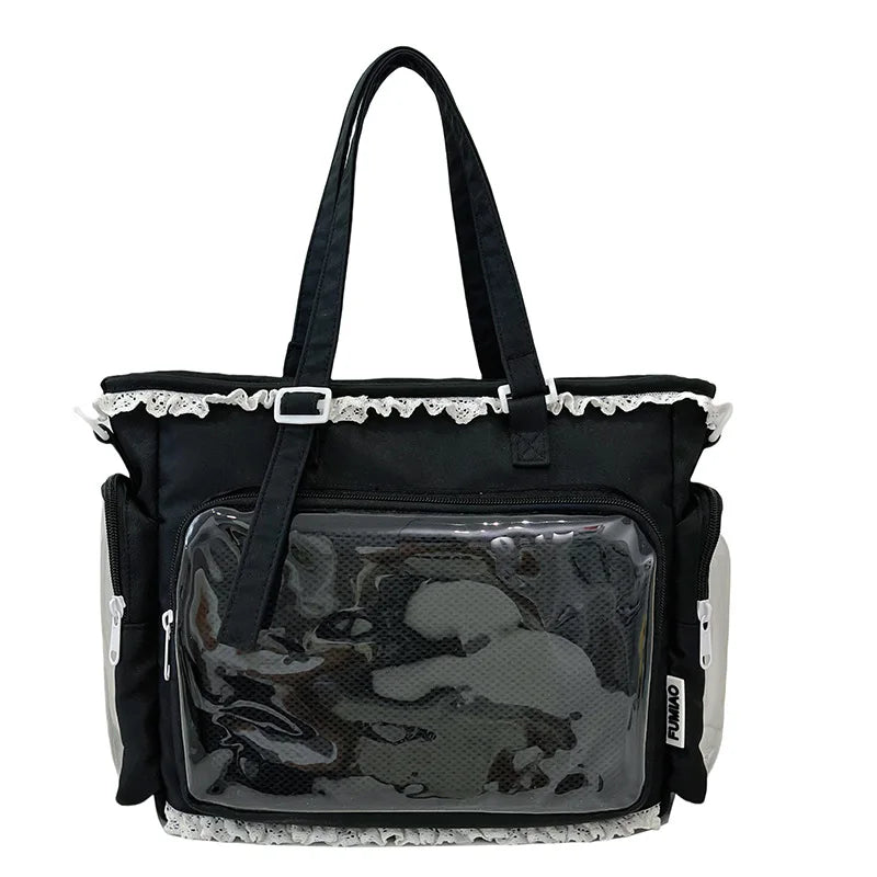 Kawaii JK Messenger Bag – Anime Bow Crossbody Shoulder Bag for Girls