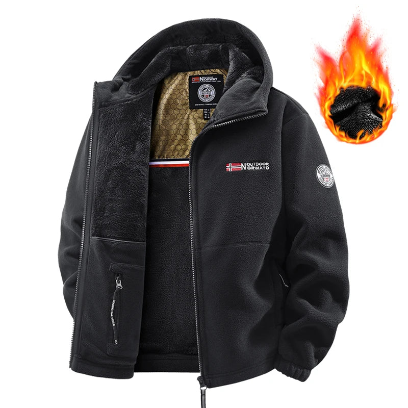 Men's Polar Fleece Thermal Jacket – Softshell Outdoor Winter Coat