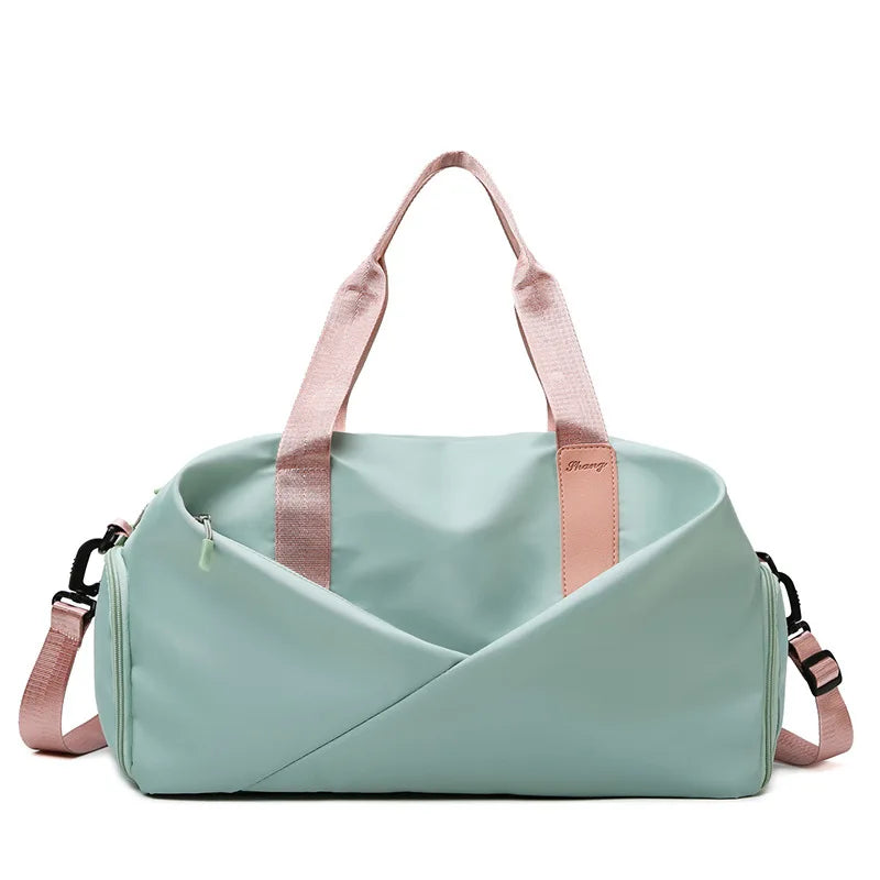 Women's Waterproof Gym Bag – Dry Wet Separation Travel Yoga Duffel