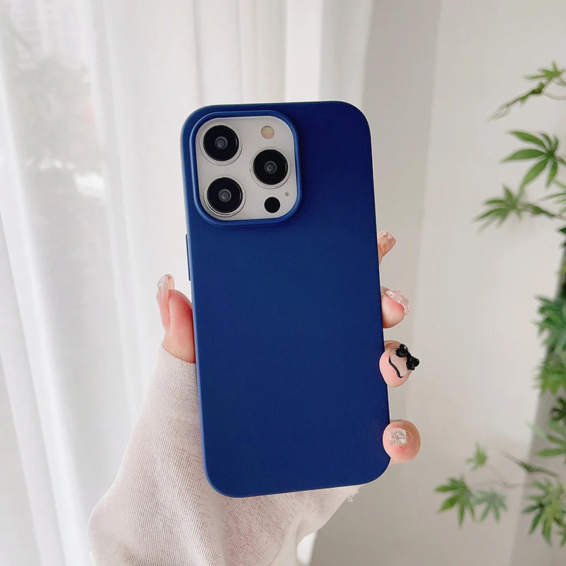 Luxury Candy Color Silicone Soft Case Iphone 16 15 14 13 12 Pro Max Plus Mini Matte Ultra Thin Cover