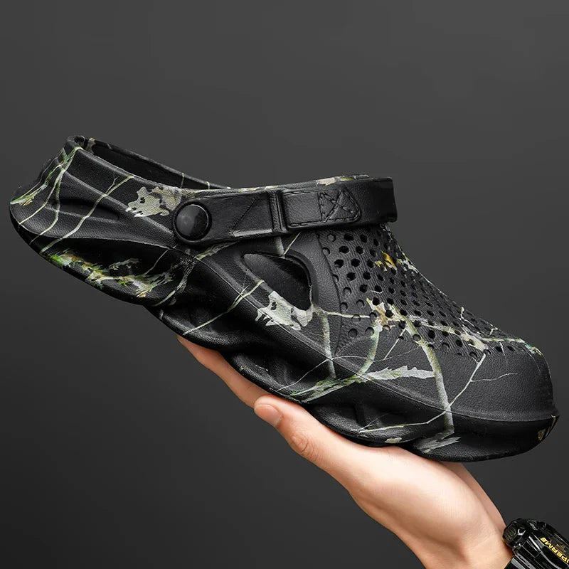Plus Size EVA Clogs – Unisex Breathable Camo Beach Sandals