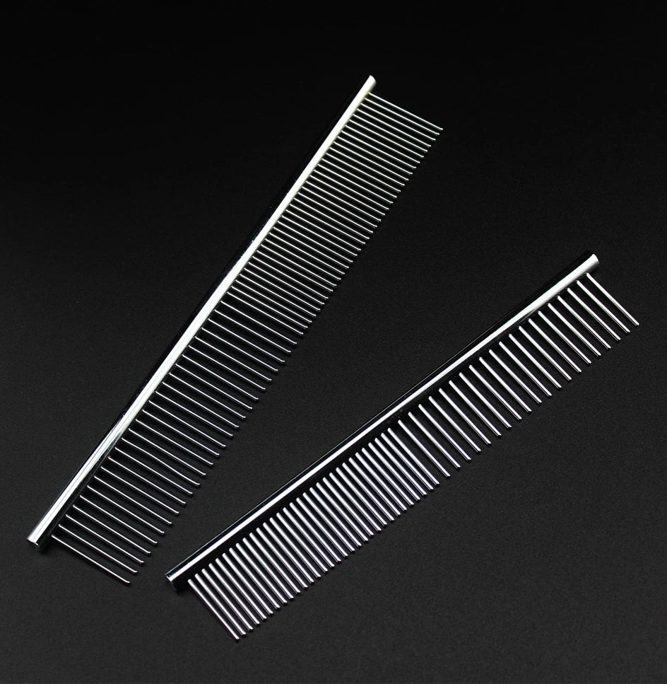 Stainless Steel Dog Grooming Comb – Long Thick Hair
