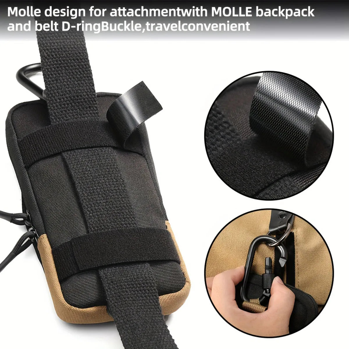Tactical Waist Bag – Outdoor Hiking Phone Pouch with Carabiner