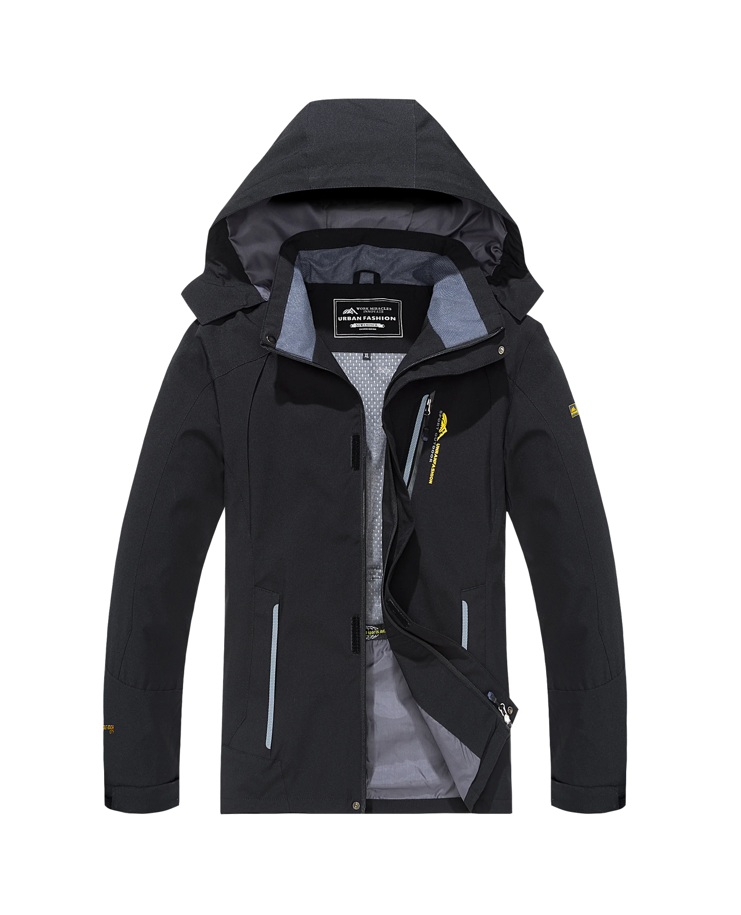 Men's Waterproof Hiking Jacket Plus Size Windbreaker