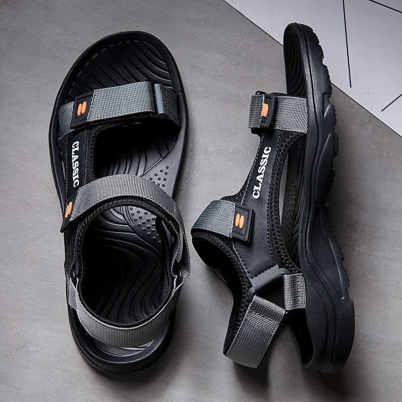 Men's Classic Sport Sandals Adjustable Velcro Strap Beach Outdoor