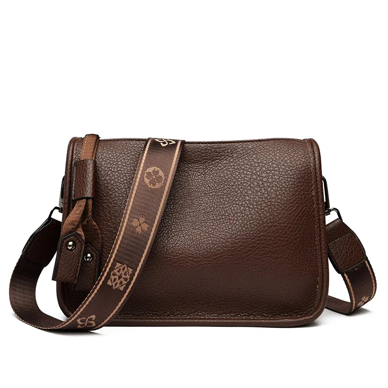 Genuine Leather Crossbody Bag – Soft Cowhide Women's Shoulder & Messenger Bag