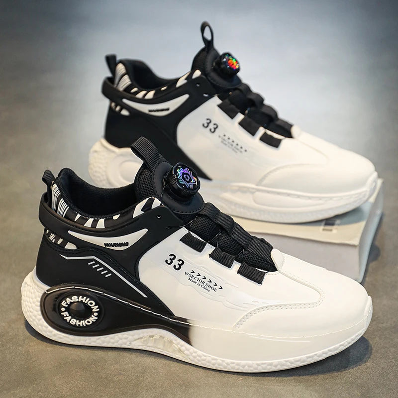 Men's Rotating Buckle Sneakers – Non-Slip Outdoor Shoes